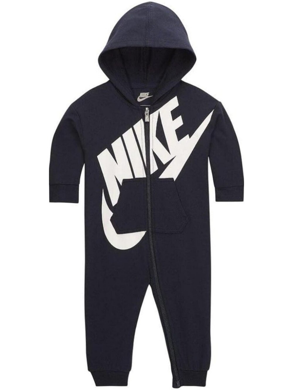 Nike Baby Hooded Coveralls Black & White Size 12 Months
